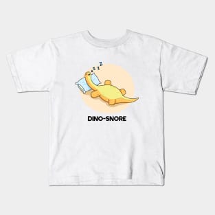 Dino-snore Cute Sleeping Dinosaur Pun Kids T-Shirt